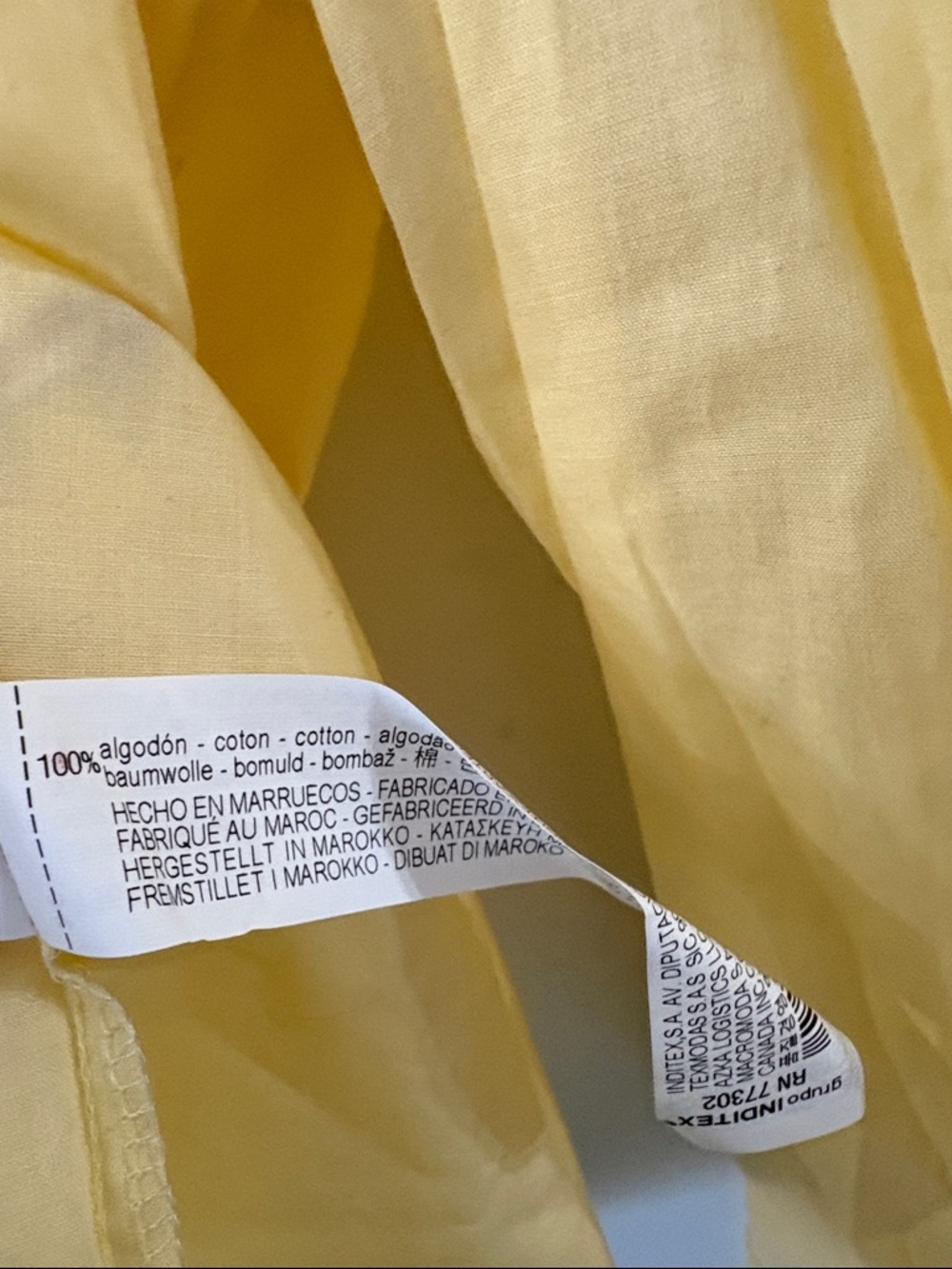 Zara Pale Yellow Pintuck Button-Front Blouse - NWT - large - 100% cotton - Picture 4 of 6